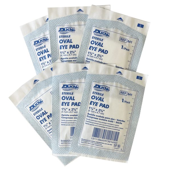 Sterile Oval Eye Pads (1-5/8" X 2-5/8", 6 Pack) Module for First Aid Kits