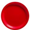 Ruby Red Solid Round Dinner Paper Plates - 9" (Pack of 16) - Durable & Eco-Friendly Disposable Tableware - Perfect for Parties & Celebrations