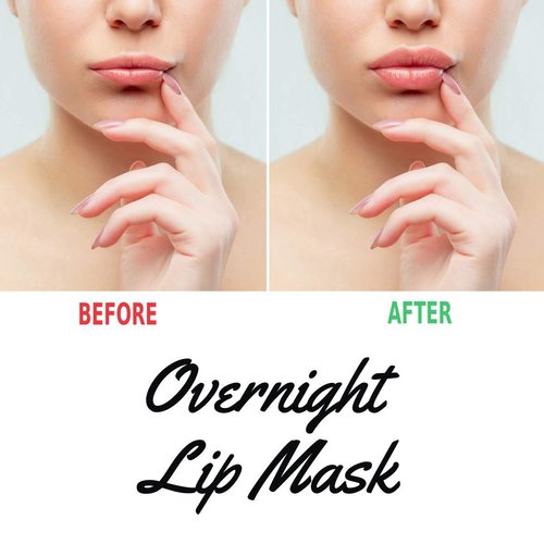 Hebepe Green Tea Matcha Lip Sleeping Mask Overnight with Applicator, Dry Lips Treatment with Coconut Oil, Vitamin E, Fig Extract, Orchid, and Shea Butter, Moisturizer for Dry, Chapped, Cracked Lips