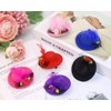 PENTA ANGEL Mini Hat Clip 6Pcs Small Tea Party Top Hat Fascinator Hair Barrette Pin with Ribbon Flower Faux Feather Mesh Bow for Women Girls Kids Birthday Costume Accessory (5.8cm, Mixed Color)