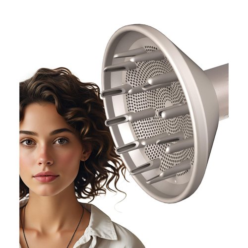 Diffuser Attachment for Shark FlexStyle Hair Dryer, Enhance Natural Curls Accessories for Flex Style Blow Dryer Styler, Styling Tool for Wavy, Curly, Coily Hair, Grey