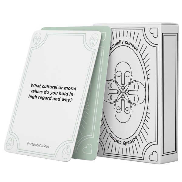 Actually Curious The Original Curiosity Edition! Deep Conversation Cards – Couples Games, Family Card Games, Therapy Games, Anxiety Relief Items for Adults & School Counselor Office Must Haves