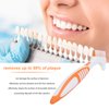 Denture Brush Denture Toothbrush Washing Brush Dual Head Safe Denture Washing Tools,Premium Hygiene Denture Brush False Teeth Brushing Tools for Denture Care Denture Tool Oral Care Orange