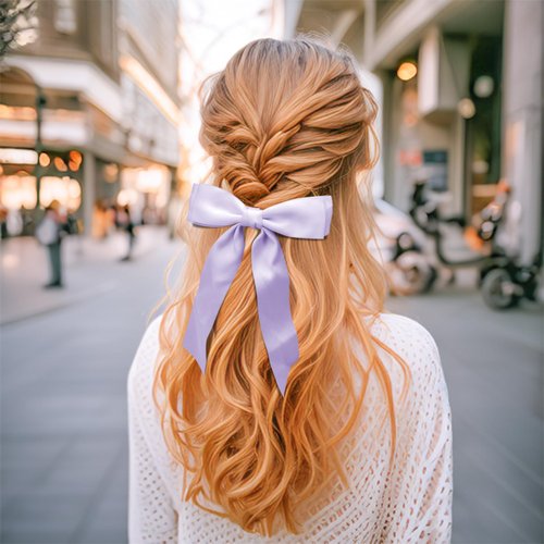 3Pcs Hair Bows for Women Pink Purple Blue Double-Layer Long Tail Bow Hair Clip Hair Ribbon Coquette Bow Barrettes Hair Accessories Gift for Girls Toddlers