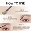 Erinde Waterproof Tinted Brow Gel, Long-lasting Eyebrow Shaping Makeup Gel, Liquid Thickening Brow Mascara, Smudge-Resistant, Flake-Resistant, Volumizing Enhance Brow Mascara, 01 Light Grey