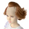 Anogol Wig Cap+ Brown Pennywise Wig Short Wavy Synthetic Wig Brown Wigs Brown Synthetic Wigs Cosplay Costume Wig Anime Outfit for Halloween Party Wig