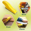 50 Pcs Sand Paper+Mini Sander Tool,80 to 400 Grit Sandpaper Sheets 3.5 x 1.1 Inch Handy Wet Dry Sandpaper,Finger Sander for Crafts Wood Furniture Finishing,Metal Polishing 80/120/ 180/240/400