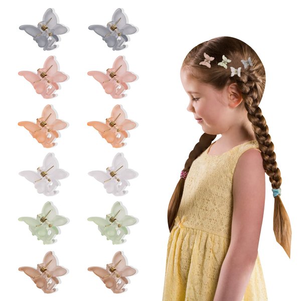 Small Butterfly Hair Clips for Girls Women - Mini Hair Clips Tiny Claw Clips Butterfly Clips for Hair 90s Cute Hair Accessories for Toddler Girls…