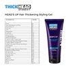 Thick Head Heads Up Hair Thickening Styling Gel for Men Adds Instant Volume and Texture to Thin Fine Hair | Provides Firm Hold | 6 Fl Oz