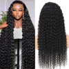 13x6 Deep Wave Lace Front Wigs Human Hair Wigs for Women 180% Density Deep Curly Lace Front Wig Human Hair HD Lace Frontal Wigs Human Hair Pre Plucked with Baby Hair (30 Inch)