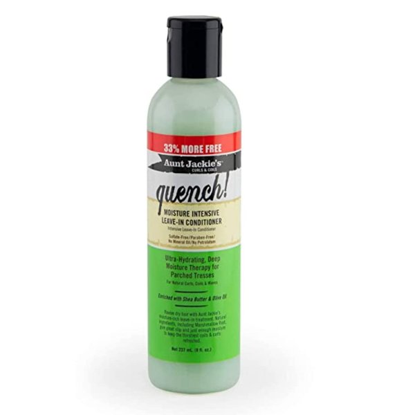 Aunt Jackie's Quench Moisture Intensive Leave-in Conditioner, Shea butter & Olive Oil, 8 Fl.Oz - Pack of 3