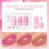 KISSIO Lip Gloss Set,3 PCS Moisturizing and Pigmented Lip Glaze,Liquid Lipstick No Sticky,Shine for Plumper Looking Lips,Cruelty Free,Group A,0.19 oz x3