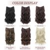 Gx Beauty Invisible Wire Clip in Hair Extensions Long Wavy Clips in Hairpiece for Women Secret Transparent Wire Adjustable Size 4 Secure Clips 20 Inch Natural Black