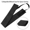Unoutur Pool Cue Case, Pool Stick Case for 1/2 Billiard Cue Stick Case, 32 Inches Long Snooker Storage Carrying Bag, Black