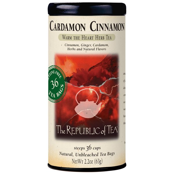 The Republic of Tea Cardamon Cinnamon Herbal Tea, 36-Count