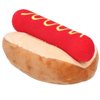 Zerodis Dog Squeaky Toys, Detachable Hot Dog Shape Soft Plush Dog Toy