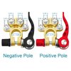 2PCS Battery Terminal Connectors, 4 Way Quick Release Disconnect Battery Terminals, Positive Negative Battery Cable Ends for SAE/JIS Type A Posts by ZONBANG (Copper)