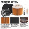 FHSJXR 11029-1004 Air Filter 49065-2078 Oil Filter Spark Plug Fuel Filter Tune Up Kit for Kawasaki Mule 500 520 550 600 610 2500 2510 2520 KAF300 KAF400 KAF620A KAF620B Mule SX 4x4 SE