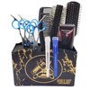Flytreal Scissor Holder Barber Shear Holder Box, Hair Salon Barber Supplies Acessories Tool Station Desk Organizer Case, Combs Clips Stand Holder Storage for Stylist Groomers Hairdressers (Black)