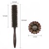 PERFEHAIR Small Round Boar & Nylon Bristle Brush -1.8 Inch, Styling Hairbrush for Blow Drying Curling Men & Women's Short, Thin, Fine Hair, Natural Wooden Handle
