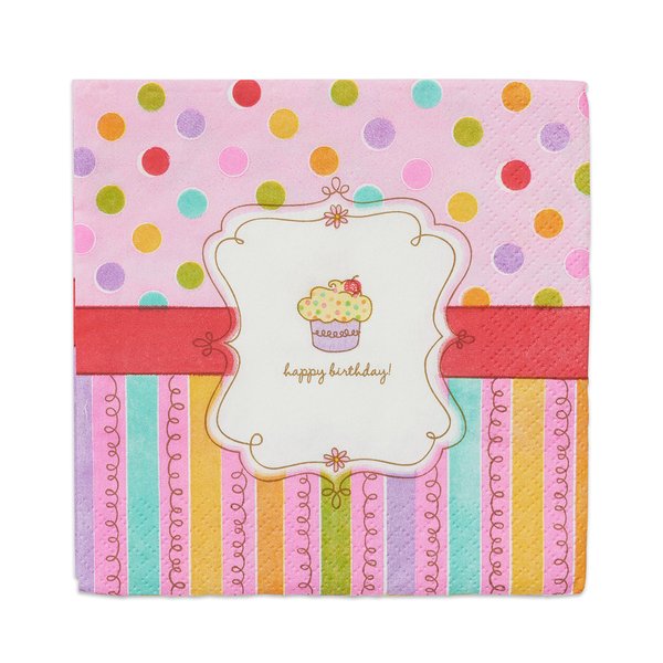 American Greetings Sweet Stuff Party Supplies, Beverage Napkins (16-Count)