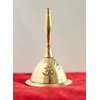 Indian Consigners Hand Bell Loud Brass Call Bells 3 Inches Altar Pendulam Use (Om Gold)