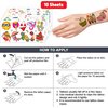 100 PCS Funny Summer Pool Temporary Tattoos Sticker Hawaiian Beach Tropical Luau Birthday Party Decorations Favors Supplies Gifts Girls Boys Baby Showers Prizes Cute Tattoo School Reward Themed