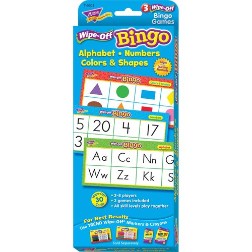 TREND Alphabet, Numbers, Colors & Shapes Wipe-Off Bingo Game Enterprises, Inc.