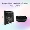 MEICOLY Off White Single Eyeshadow with Mirror,Beige Matte Eye Shadow,Pressed Powder Eyeshadow Makeup,Matte Shade Eyelid Color Eye Makeup for Women and Girls,High Pigment,Long Wear,Waterproof,Natural