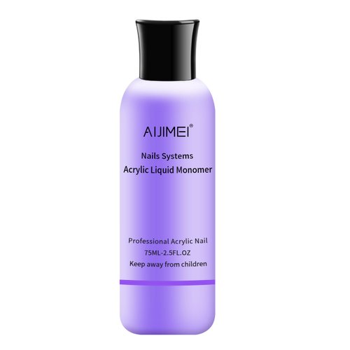 AIJIMEI Monomer Acrylic Nail Liquid Nail Monomer Liquid, Acrylic Nail Monomer Liquid Nail Extension Monomer Acrylic Nail Liquid for Nail Art Nail System Nail Liquid Monomer(75ml/2.5fl.oz)