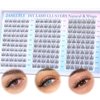 Lash Clusters Wispy Eyelash Clusters CC Curl Cluster Lashes zanlufly Natural Individual Lashes 180Pcs Eyelash Extension 10-12MM DIY Lash Extension