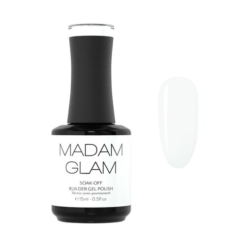 Madam Glam Vegan Soak-Off Builder White 15 ml UV/LED Lamp Gel Polish