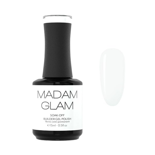 Madam Glam Vegan Soak-Off Builder White 15 ml UV/LED Lamp Gel Polish