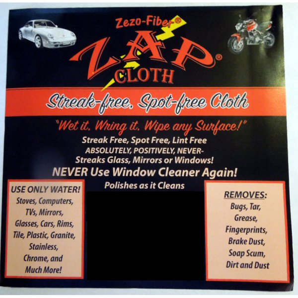 ZAP Cloth Streak Free Cleaning Cloth 2-Pack