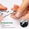 NGHIA Cuticle Nipper - D-03 JAW 14 | Stainless Steel | Durable and Sharp | Ergonomic Design | Grey Plated | Ideal for Salons and Home Use