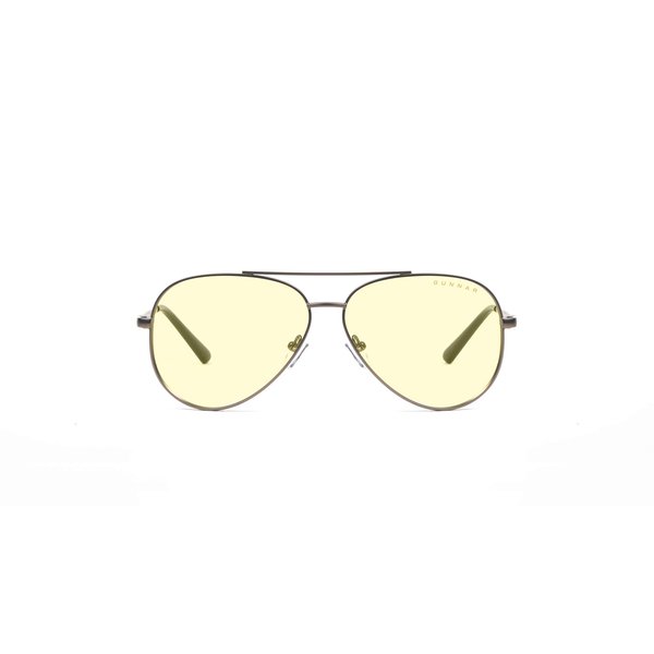 GUNNAR - Premium Gaming and Computer Glasses - Blocks 65% Blue Light - Maverick, Gunmetal, Amber Tint