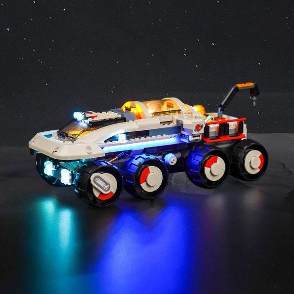 Bourvill LED Light for Lego City Command Rover and Crane Loader Outer Space Toy 60432 Set, Classic Version Light Lighting Building Blocks Model Compatible with Lego 60432(Lights Only, No Model)