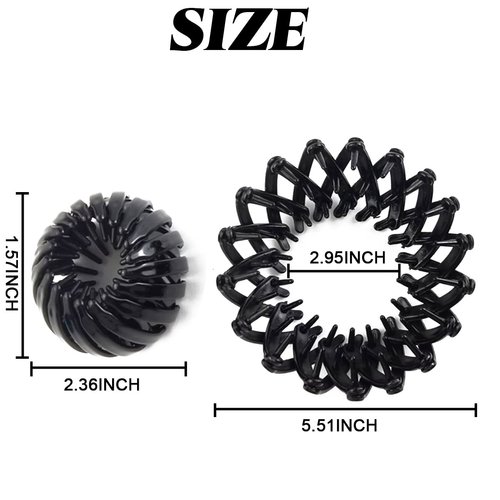 NSBELL 12PCS Birds Nest Hair Clips Hair Claw Clamps Bun Makers Expandable Ponytail Holder Comb Hair Bands Hair Accessory for Women Girls