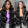 FBHGNJ 210% Density 28 Inch 13X6 Body Wave Lace Front Wigs Human Hair Pre Plucked Glueless Hd Lace Frontal Wigs Human Hair for Women 28 Inch