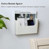 YOHOM No Drilling File Holder Wall Mails Magazines Organizer Adhesive Door Mount, Single Pocket, Off-white