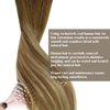 Sunny Balayage Human Hair Sew in Extensions Brown Blonde Weft Human Hair Extensions Ombre Brown Sew in Hair Extensions Human Hair Balayage Chestnut Brown Ombre Platinum Blonde 16inch 100g