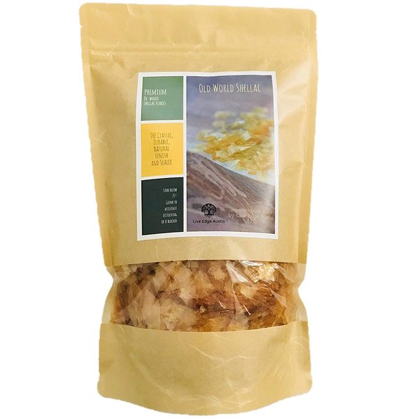 De-Waxed Super Blonde Shellac Flakes 1 lb. (16 oz.)