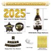 Lomxsy New Year Eve Party Supplies 2025,Include Happy new year banner, Fringe Curtain,Gold Balloons,Banner,Confetti Balloons,2025 Balloons,For New Years Decorations 2025, New Years Eve Party Supplies