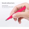 Tweezers Set, High Precision Stainless Steel Eyebrow Tweezers for Facial Hair, Inward Growing Hair and Splinter Remover Kit, Suitable for Women and Men, 4-Piece Set. (pink)