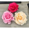 3Pcs Rose Hair Clip Flower Hairpin for Woman Girl, Hawaiian Fabric Rose Brooch Floral Clips Headpieces for Wedding Summer Beach Party