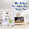 Ecofam Chewable Toothpaste Tablets - 90 Natural Peppermint Tabs - Zero Waste Glass Jar - Fluoride-Free -with Nano Hydroxyapatite - Made in The USA