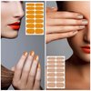 DANNEASY 16 Sheets Thanksgiving Nail Polish Stickers Full Nail Wraps Solid Color Self Adhesive Nail Polish Strips Fall Nail Strips Gel Fingernail Sticker Nails for Women with Nail File, Cuticle Stick