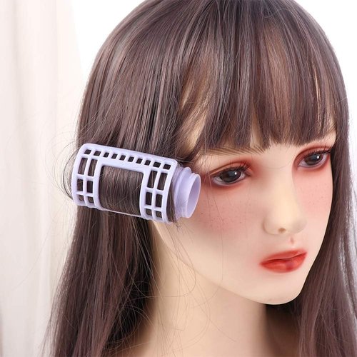 Leadigol 4pcs Plastic Hair Rollers Long Hair Curler Bang Roller Self-adhesive Lazy Bangs Roller Small Hair Curlers Hair Volume Hair Curling Styling Tools Women Korean Heatless Hair Rollers