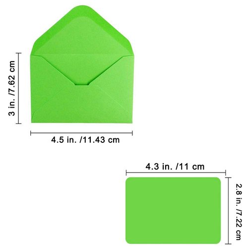 Supla 160 Sets Colorful Mini Envelopes with Blank Business Cards 16 Colors Small Notecards Quick Thank You Note Lunchbox Note Gift Note Cards Tiny Love Notes Envelopes Bulk Mini Stationery Set