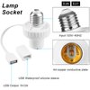 UYODM 2 Pack Lamp Socket Power Adapter for Wyze Cam v3/v4/v3 Pro/OG,Wyze Cam Pan v3, E26 Socket USB Adapter 5V 2A for Security Camera,LED Strips and Easy to Install